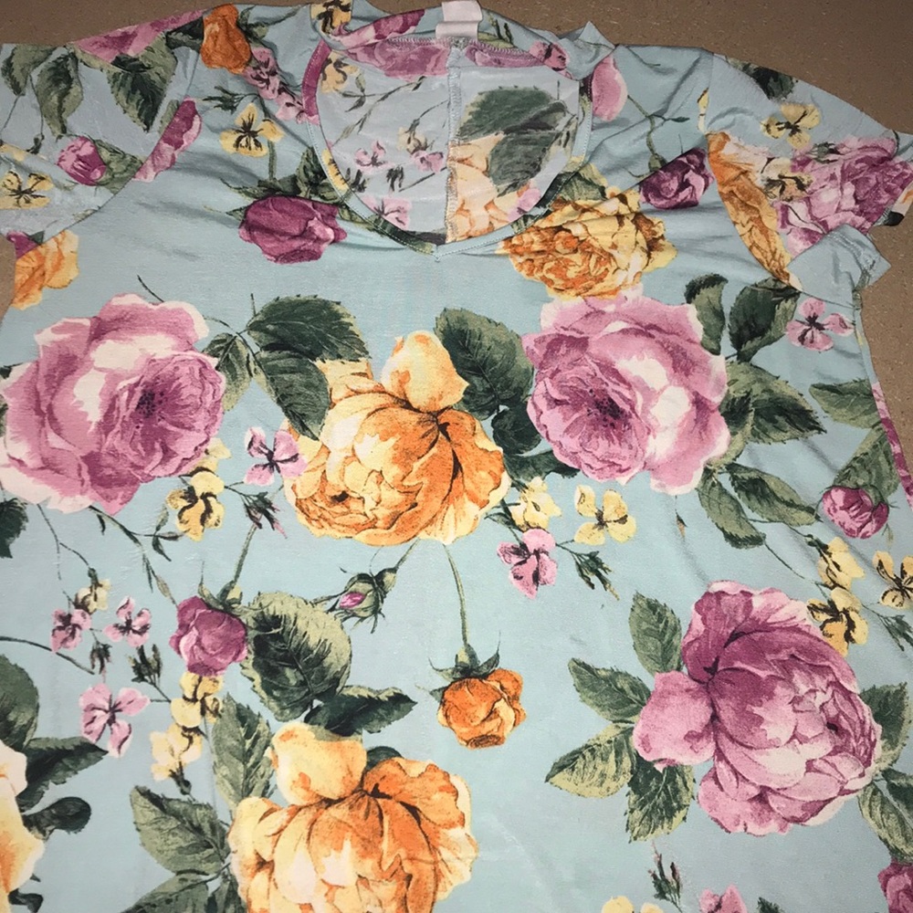 Light blue floral top
